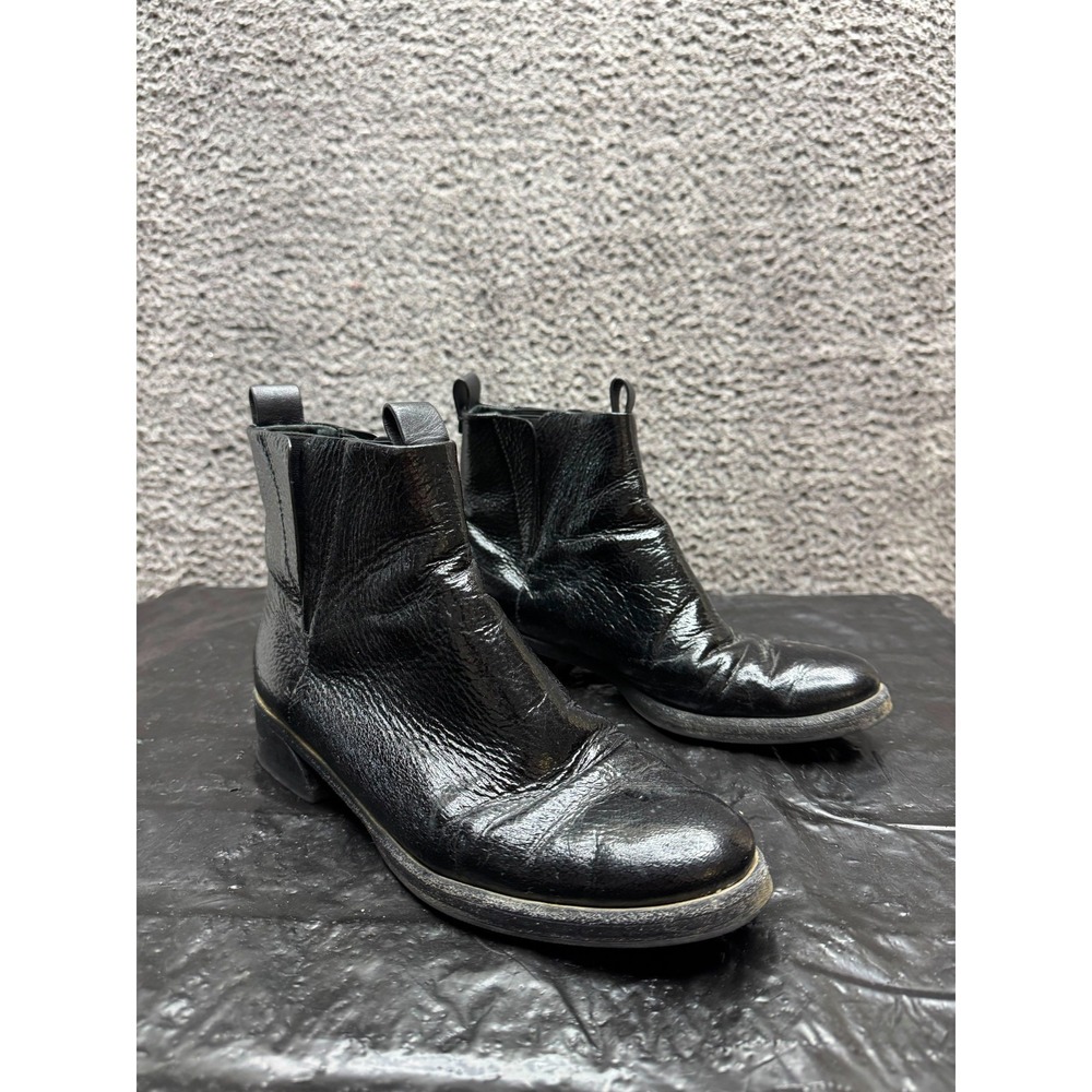 Mercedes Castillo Xandra Patent Leather Chelsea Boots Black Womens Size 7.5 US
